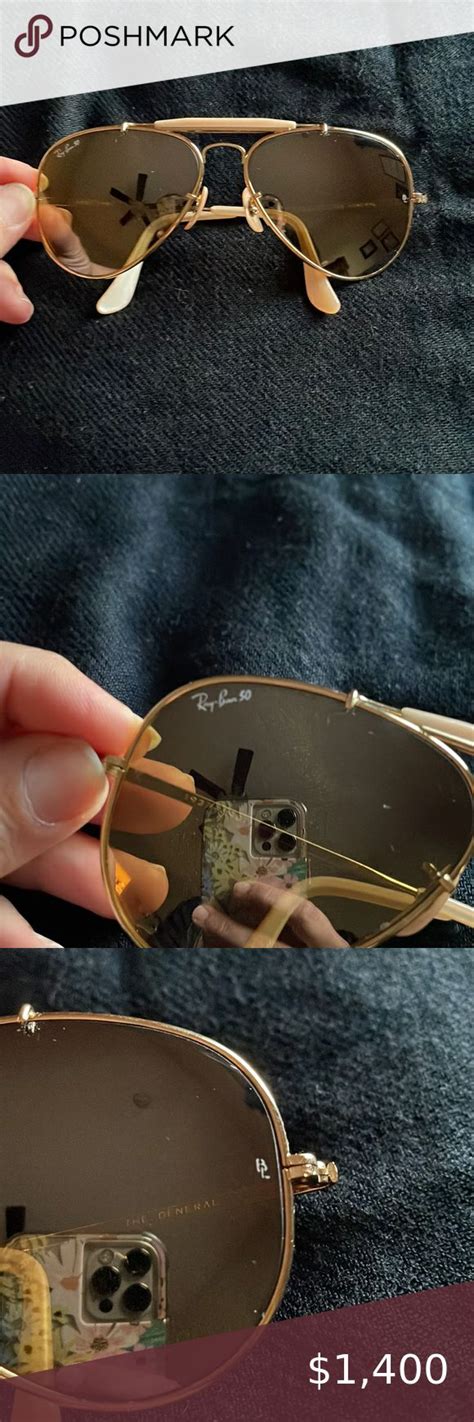 ray ban gold rim sunglasses.